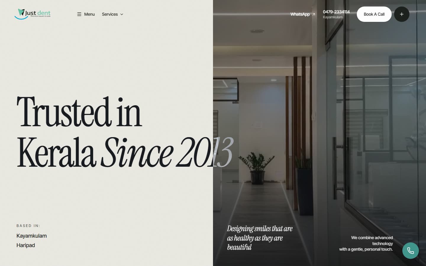 Sample build: dental clinic website