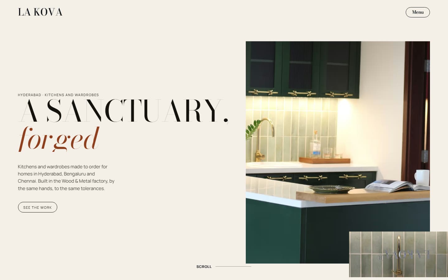 Sample build: interiors studio website